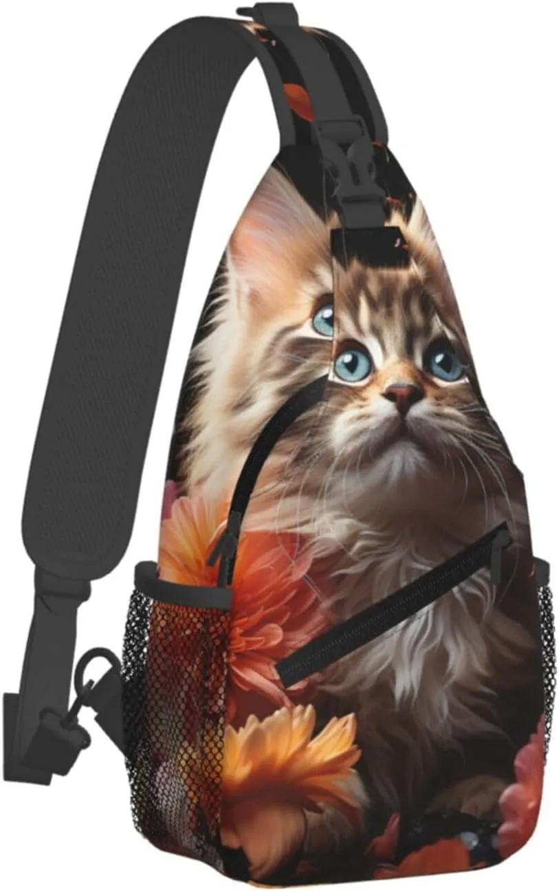 Sling Bag for Women Men Crossbody Bag Sling Backpack Lovely snail Cross Body Bag Adjustable Chest Bag