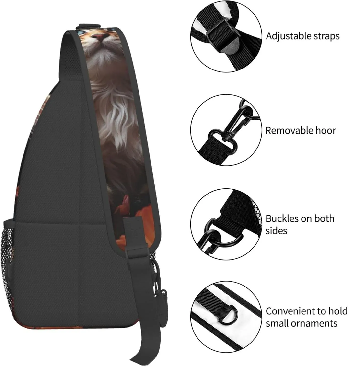 Sling Bag for Women Men Crossbody Bag Sling Backpack Lovely snail Cross Body Bag Adjustable Chest Bag