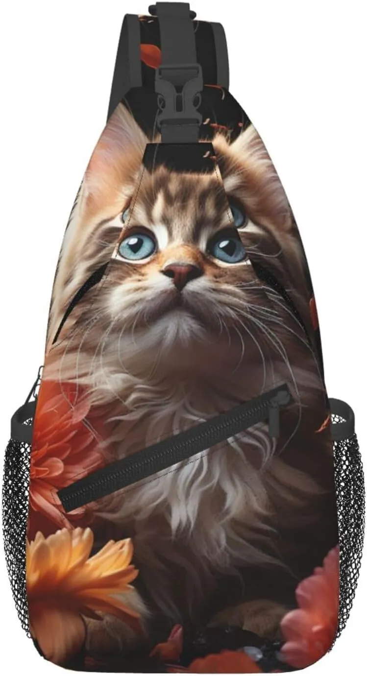 Sling Bag for Women Men Crossbody Bag Sling Backpack Lovely snail Cross Body Bag Adjustable Chest Bag
