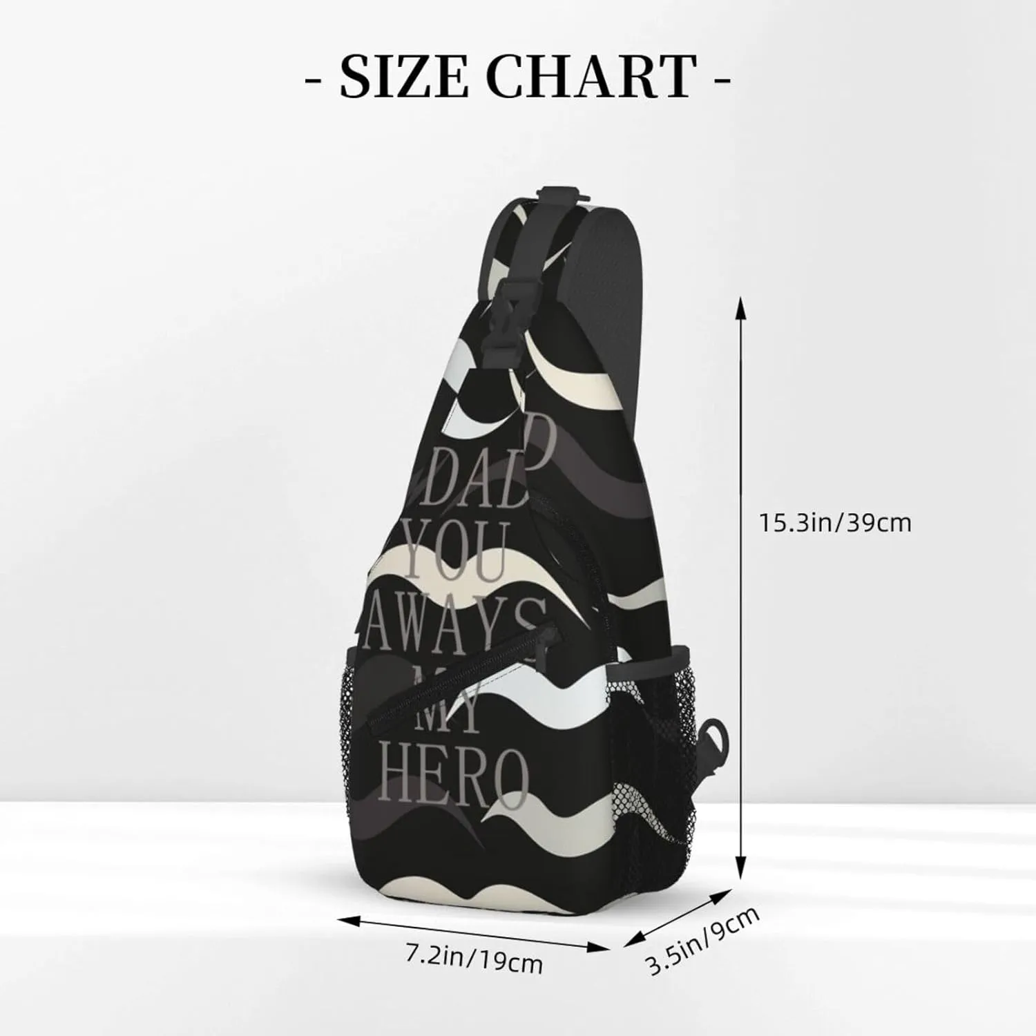 Sling Bag for Women Men Crossbody Bag Sling Backpack Orange folk pattern Cross Body Bag Adjustable Chest Bag