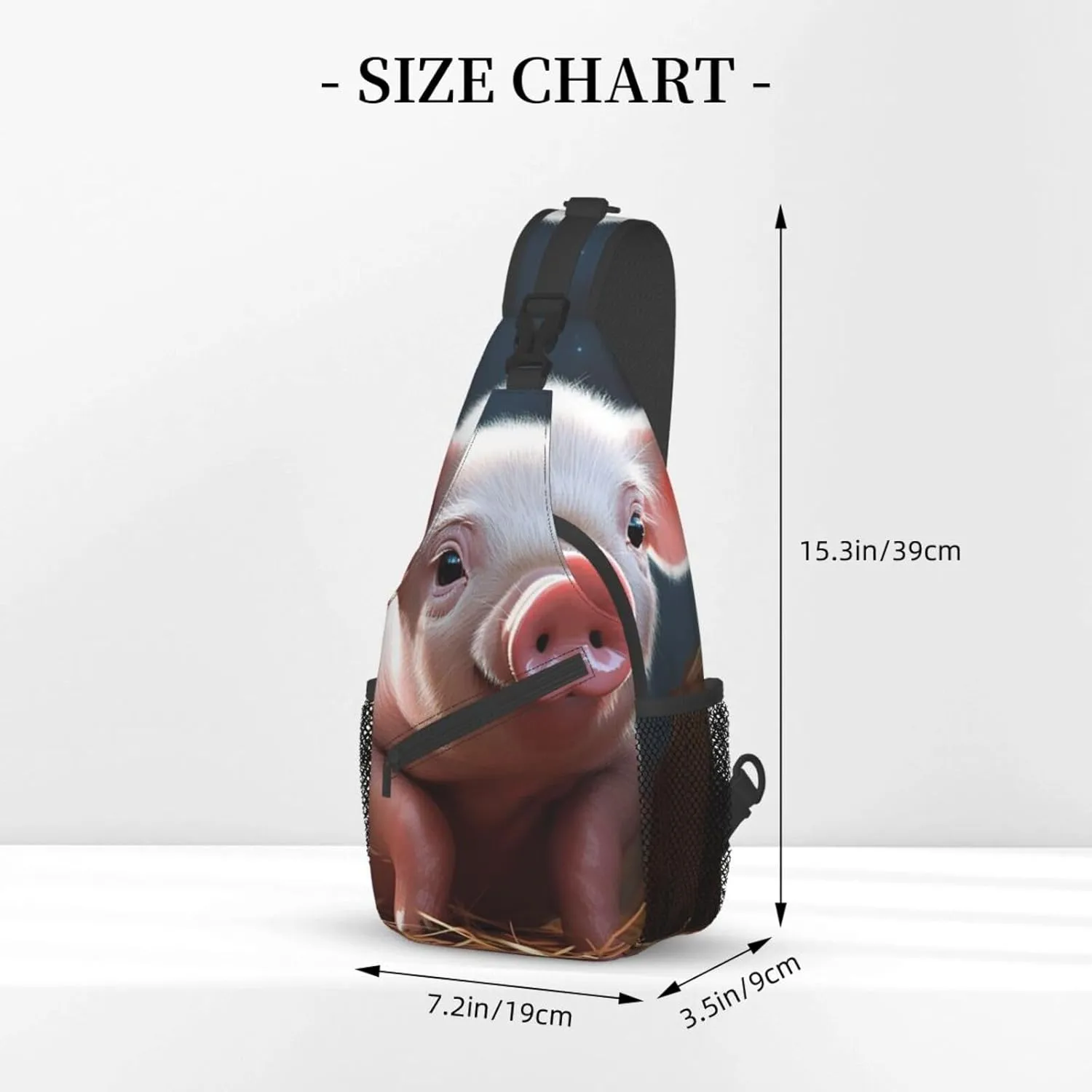 Sling Bag for Women Men Crossbody Bag Small Sling Backpack Foolish Cute animal Chest Bag Hiking Daypack
