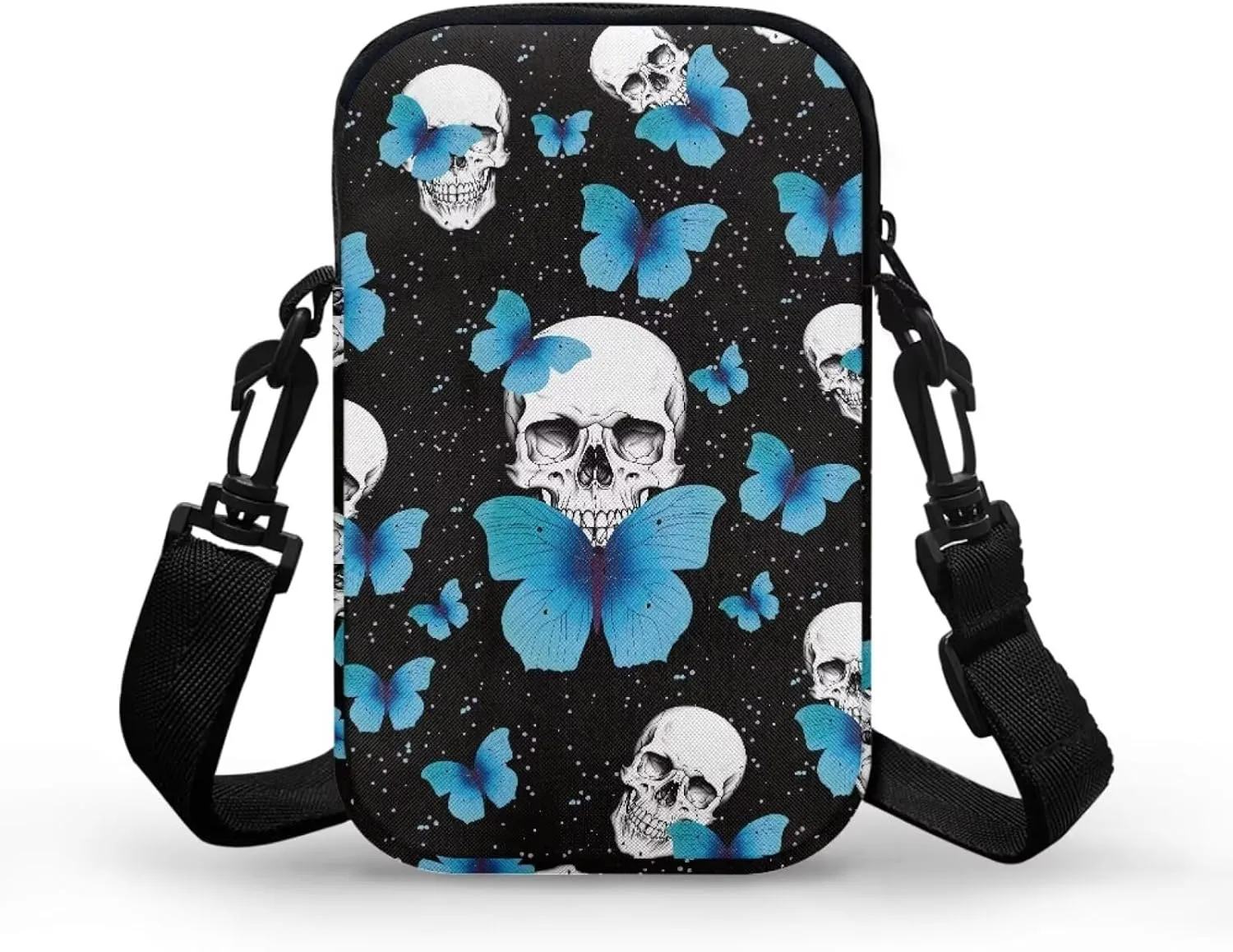 Small Cross Body Purse Trendy Phone Double Layer Shoulder Bags for Women Zip Messenger Bag