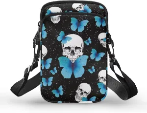 Small Cross Body Purse Trendy Phone Double Layer Shoulder Bags for Women Zip Messenger Bag