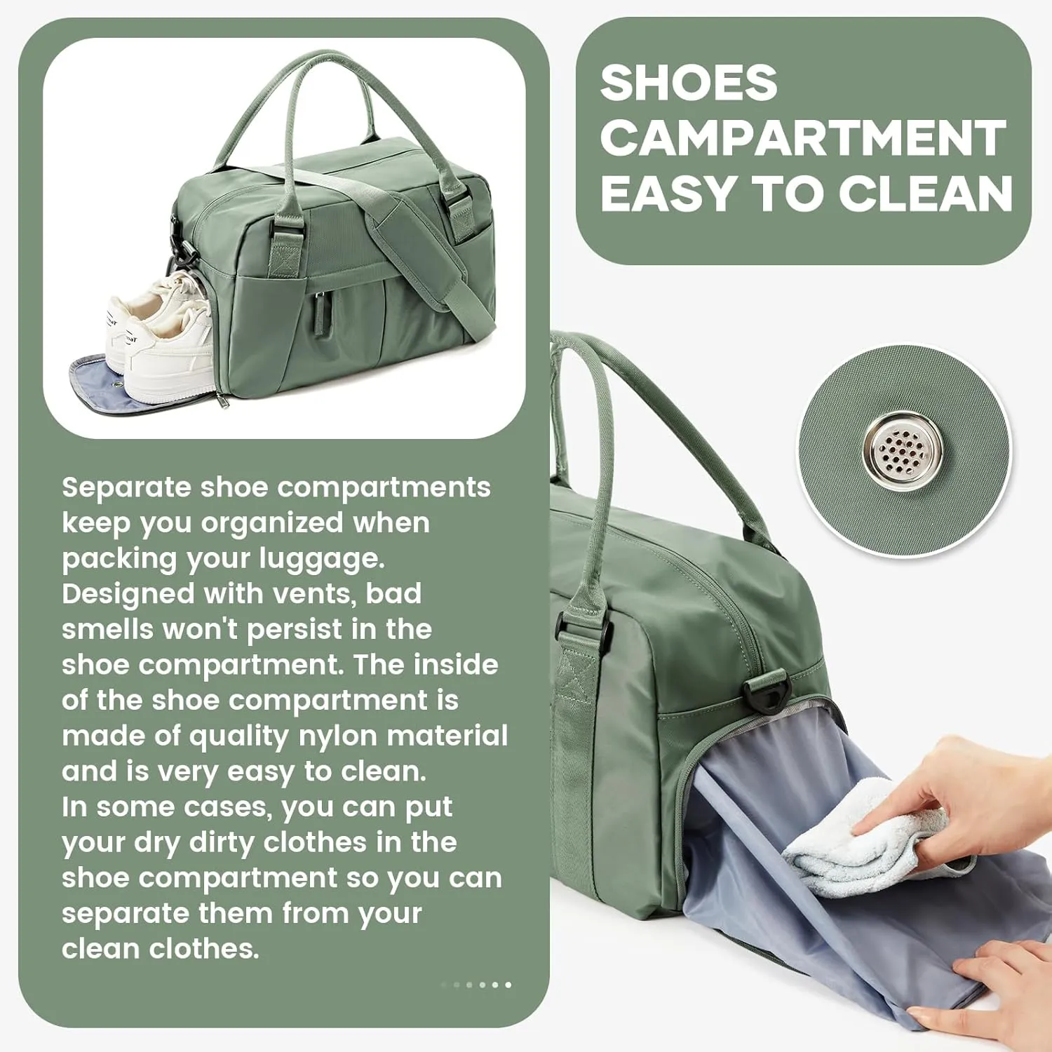 Small Gym Bag for Women, Travel Duffle Bag with Shoe Compartment, Carry on Weekender Bags Waterproof Overnight Bags Bolso de Viaje