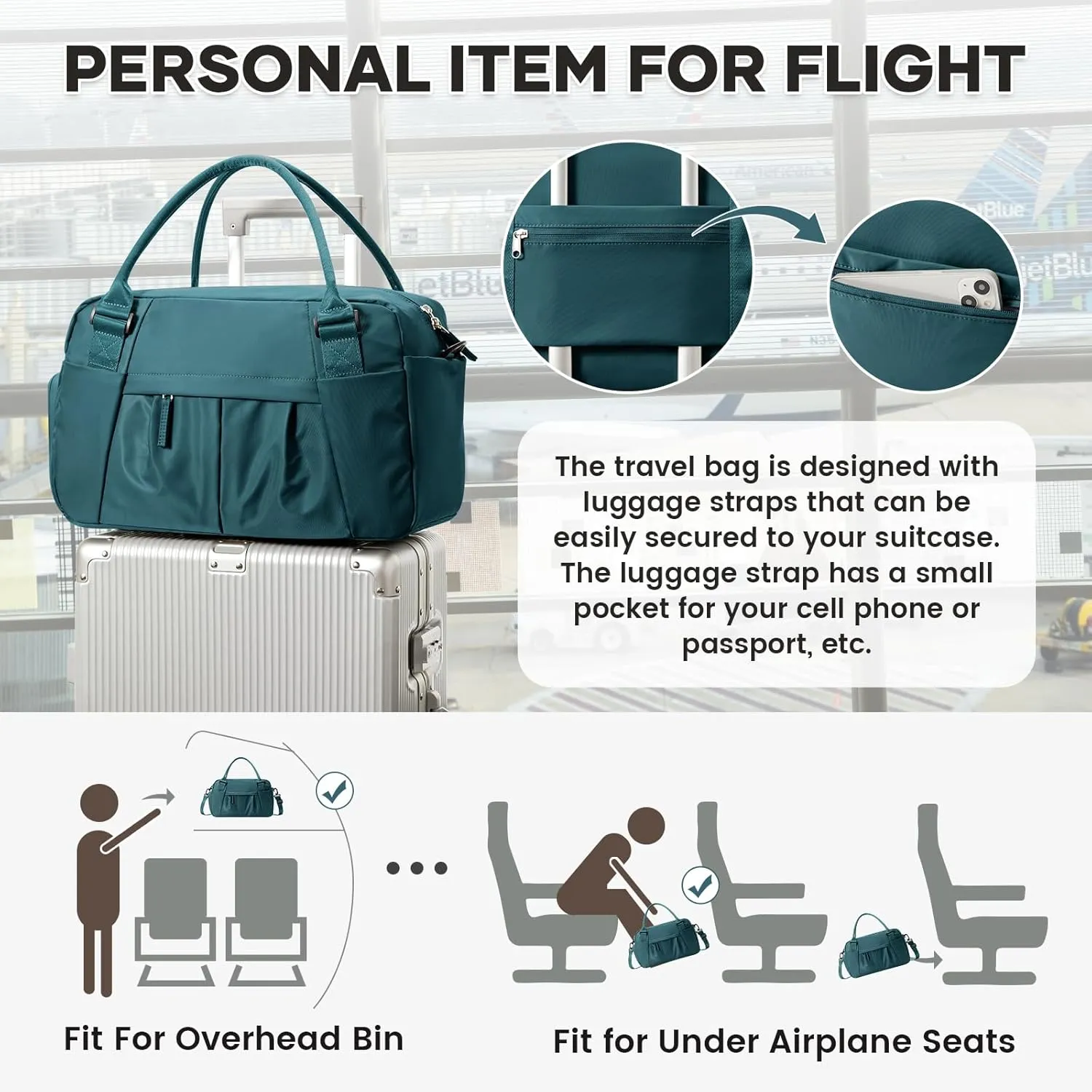 Small Gym Bag for Women, Travel Duffle Bag with Shoe Compartment, Carry on Weekender Bags Waterproof Overnight Bags Bolso de Viaje