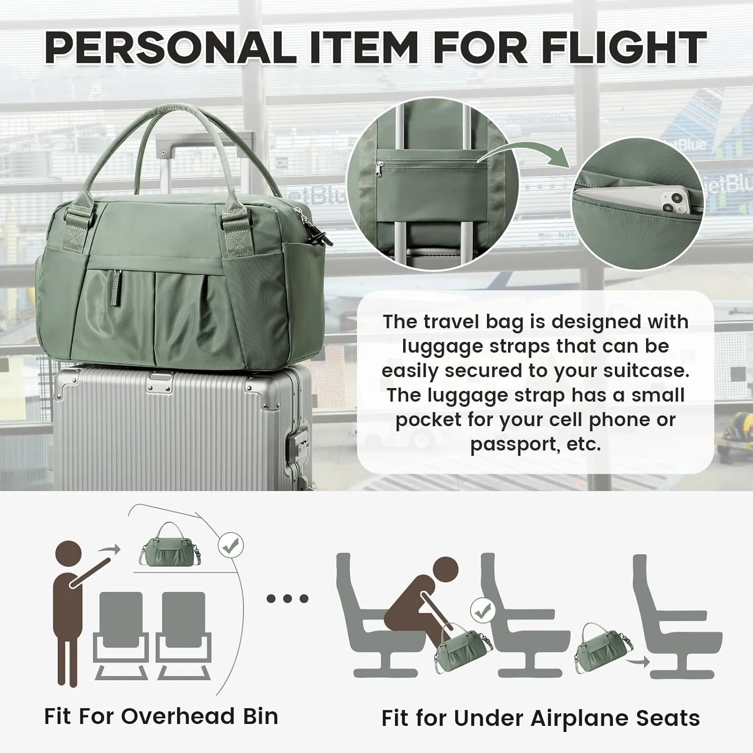 Small Gym Bag for Women, Travel Duffle Bag with Shoe Compartment, Carry on Weekender Bags Waterproof Overnight Bags Bolso de Viaje
