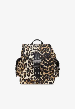 Small Leopard Print Bucky Backpack