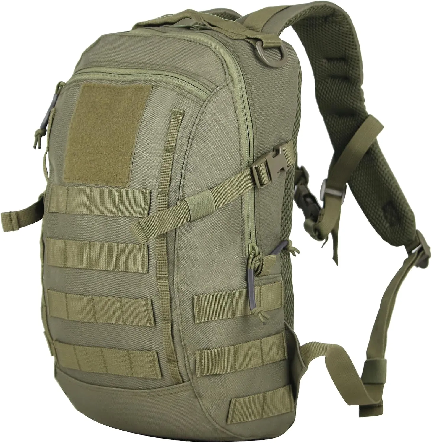Small Tactical Backpack Military Daypack 12L Molle Bag Rucksack Army Daypack for Outdoor,Hiking,Camping,Travel (Green)