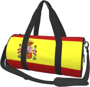 Spanish Flag Duffel Tote for Men and Women Backpacking Travel and Storage Shoulder Bag