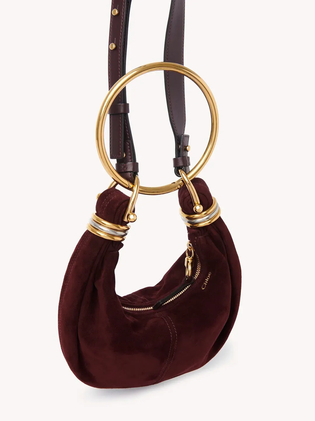 Suede Mini Bracelet Hobo Bag