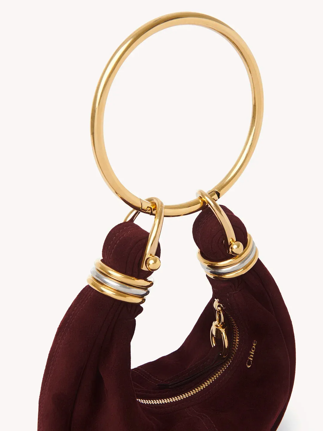 Suede Mini Bracelet Hobo Bag