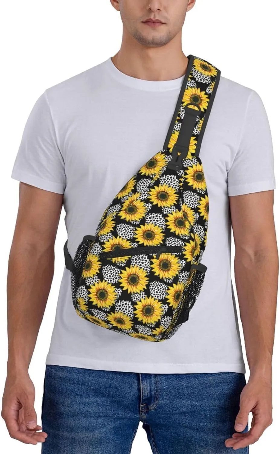Sunflower Chest Bags Crossbody Sling Bag Shoulder Bag Travel Hiking Daypack For Men Women