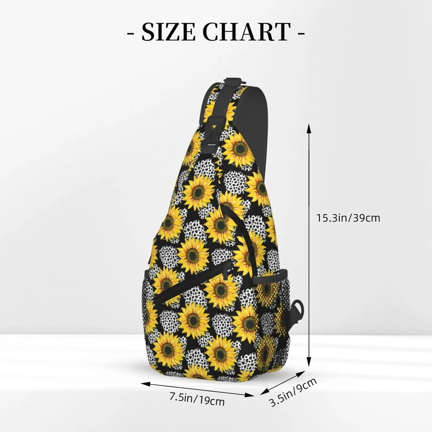 Sunflower Chest Bags Crossbody Sling Bag Shoulder Bag Travel Hiking Daypack For Men Women