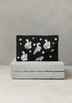Swans Beaded Handbag (Preorder)
