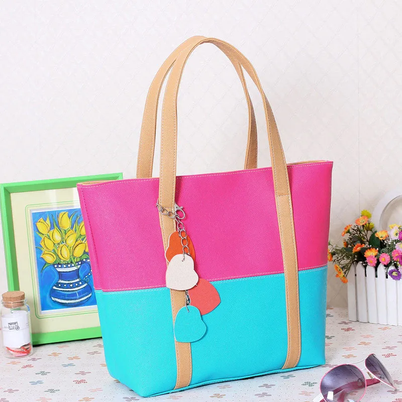 Sweet Blend Candy Color Fashion Women Leather Handbags Shoulder Bag Sac A Main Marques Bolsos Mujer 803bag