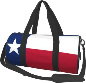 Texas Flag Duffel Tote for Men and Women Backpacking Travel and Storage Shoulder Bag