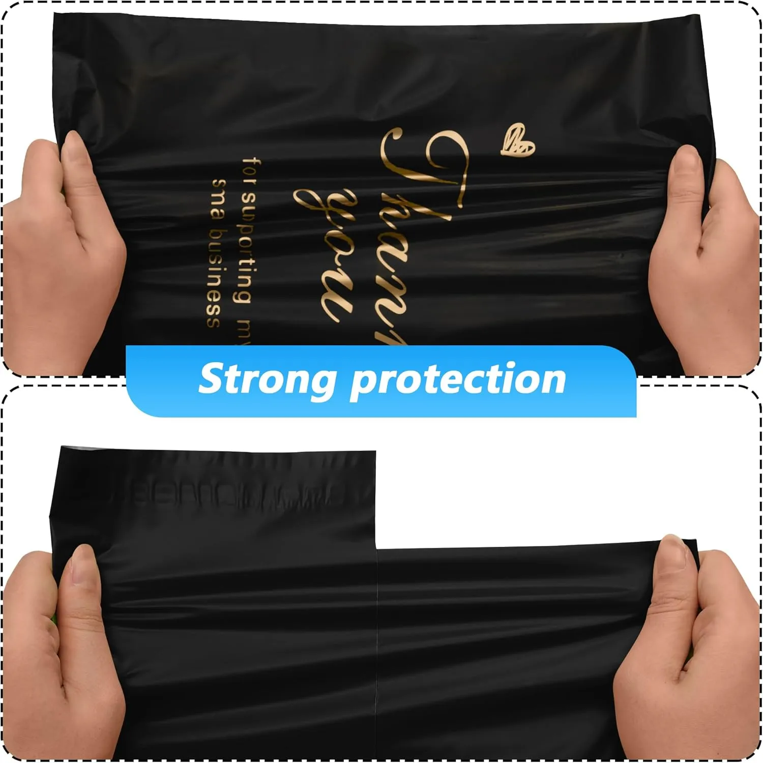 Thank You Poly Mailer - 10x13 Inch, 100 Pcs Waterproof & Tear-Resistant Shipping Bags for Clothing, Strong Self-Seal Mailing Bags, Cute Packaging for Small Business