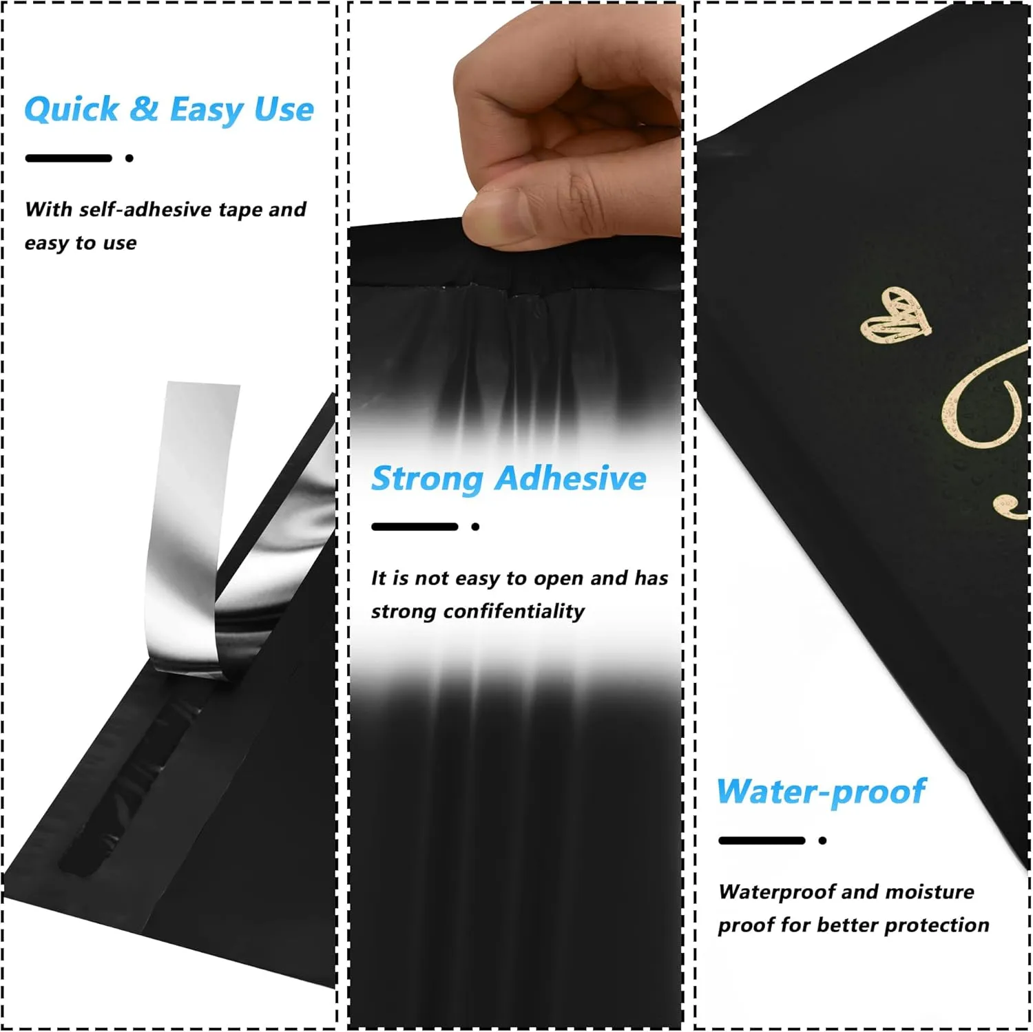 Thank You Poly Mailer - 10x13 Inch, 100 Pcs Waterproof & Tear-Resistant Shipping Bags for Clothing, Strong Self-Seal Mailing Bags, Cute Packaging for Small Business
