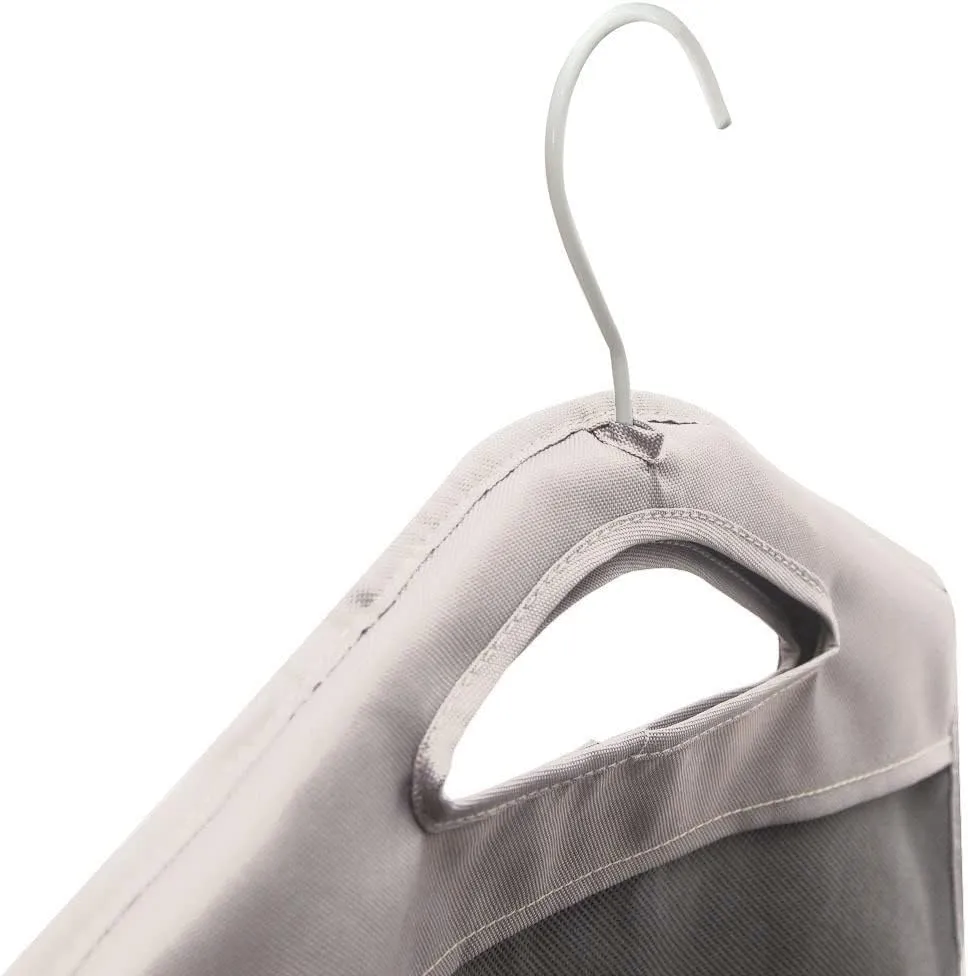 The Fine Living Co. Hanging Laundry Hamper Bag, Heavy Duty Hanger, Space Saving Closet Hamper Organizer (Beige)