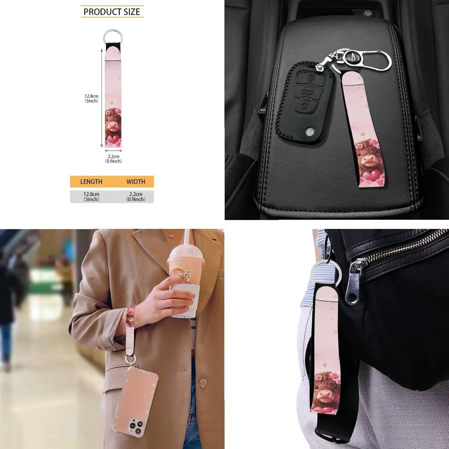 Tote Bags Set 3 Piece Shoulder Bag Saddle Bag Purses for Women Car Key Fob Cover Key Holder