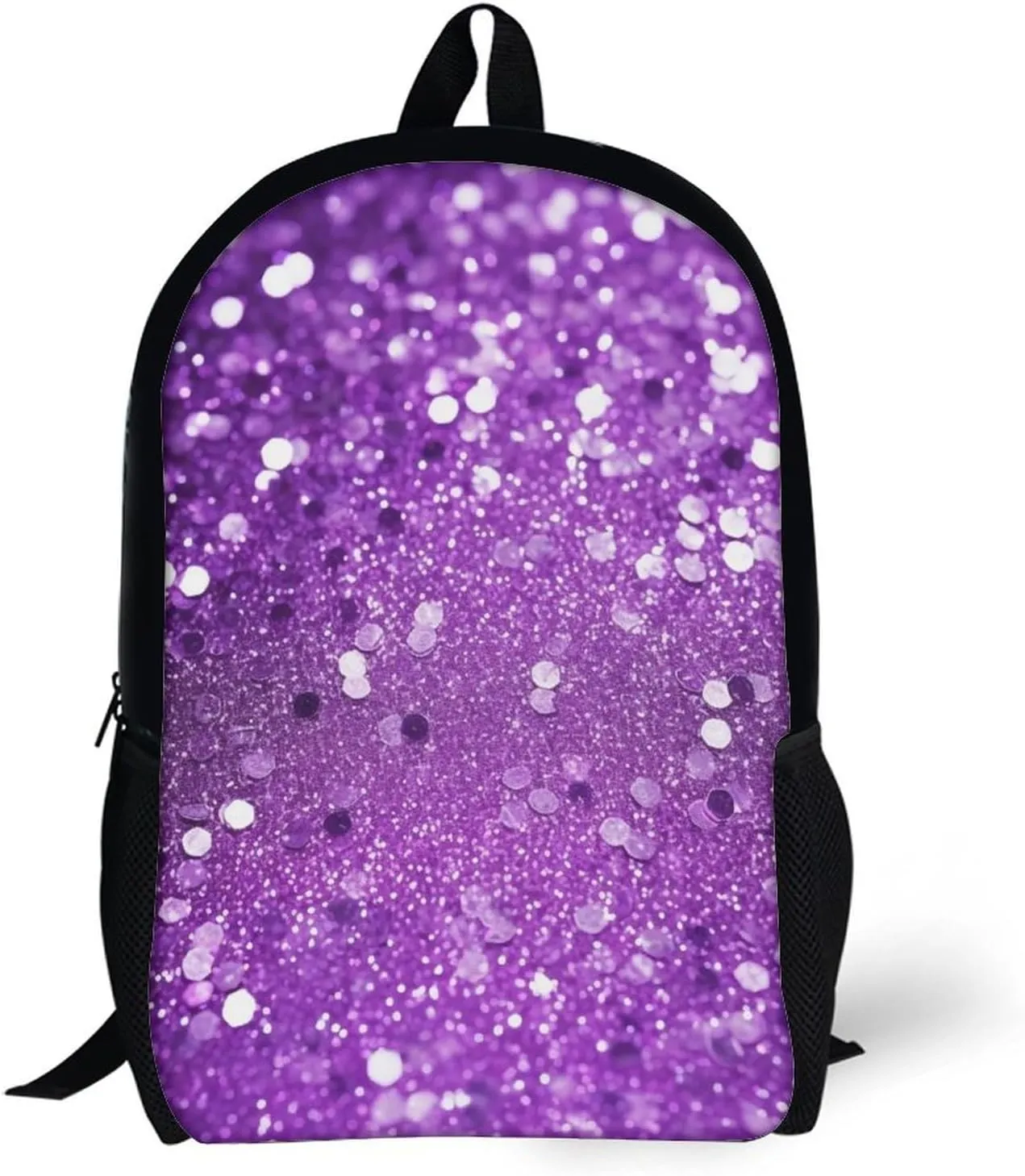 Travel Backpack for Men Women Daypack Sparkling Purple Glitter Laptop Backpack Computer Bag Business Work Bag for Work
