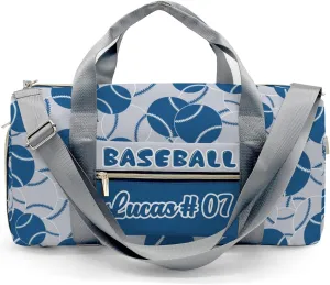 Travel Bag Baseball Blue Navy Grey Customized Duffel Bags Weekender Overnight Bag Personalized Gift
