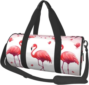 Travel Bag For Women,Lovely Flamingos Print Personal Item Duffle Bags,Weekend Travel Duffel Tote Bag,Travel Sport Gym Bag For Men,Airplane Travel Essentials For Flying