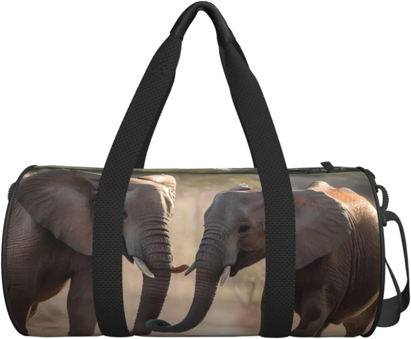 Travel Bag For Women,Two Elephants Playing Print Personal Item Duffle Bags,Weekend Travel Duffel Tote Bag,Travel Sport Gym Bag For Men,Airplane Travel Essentials For Flying