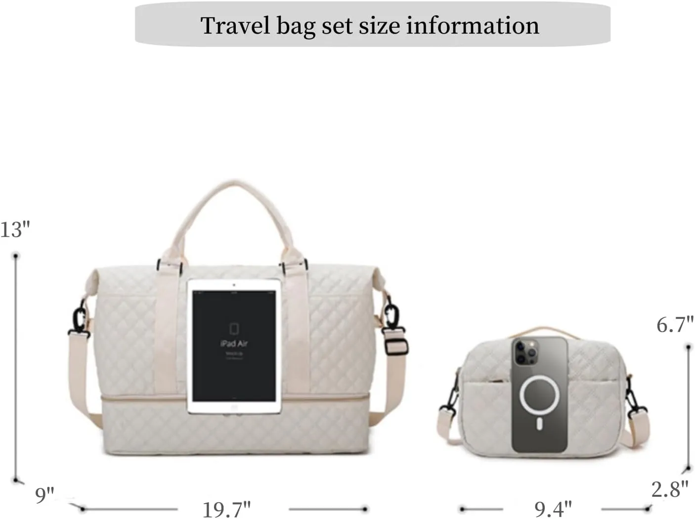 Travel Duffel Bags Weekender Bags for Women with Toiletry Bag and Shoe Compartment, Wet Pocket,Carry On Overnight Bag for Women Travel,Gym,Weekend.Hospital Bags for Labor and Delivery (Pink)
