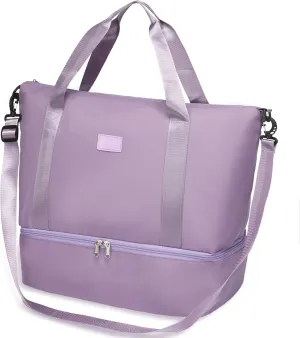 Travel Duffle Bag for Women, Weekender Overnight Bags with Shoe Compartment, Carry On Duffel Bag Sports Gym Tote Bags