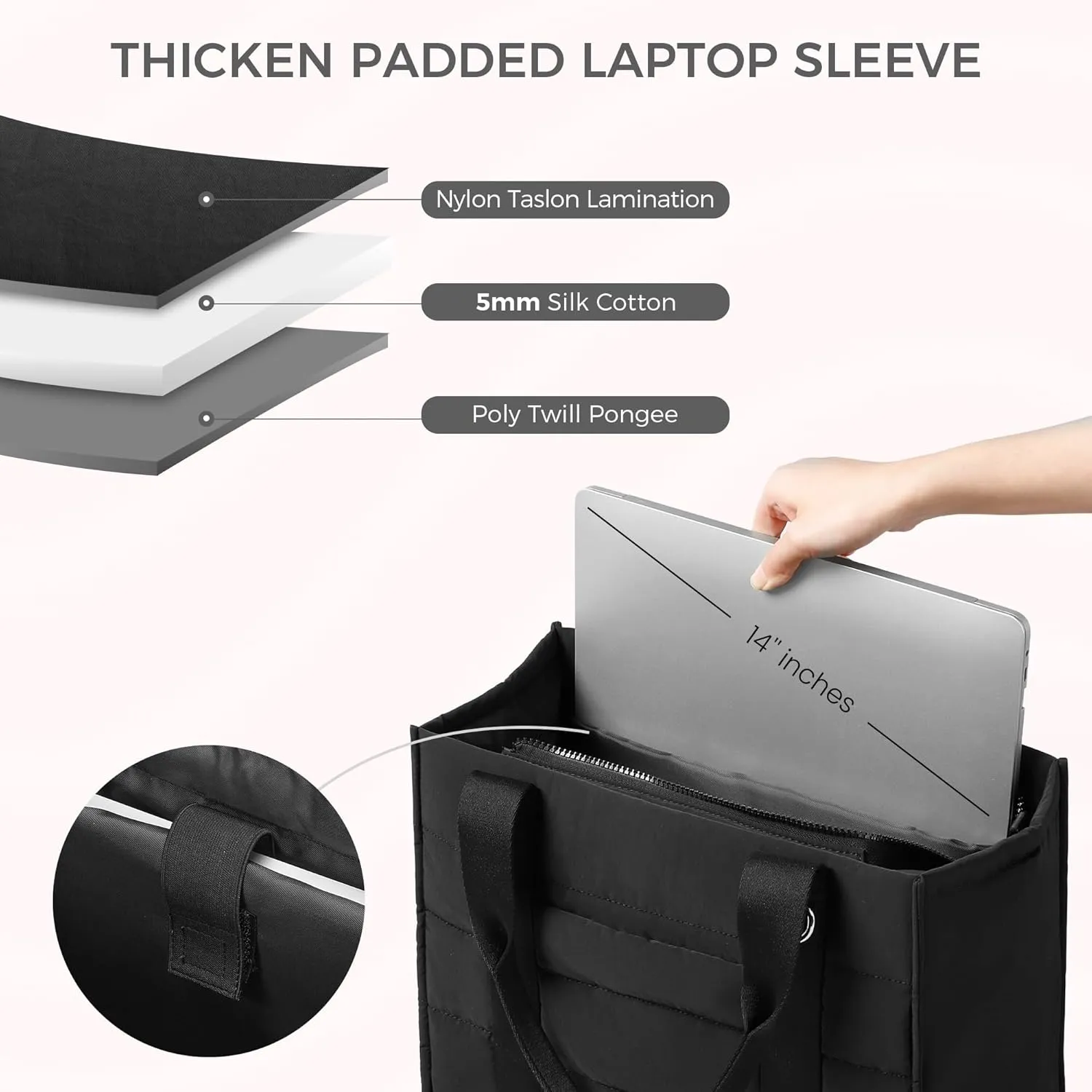 Travel Tote Bag for Women Puffer Crossbody Bags with Zipper Quilted Gym Tote Nylon Overnight Work Purse Shoulder Handbag
