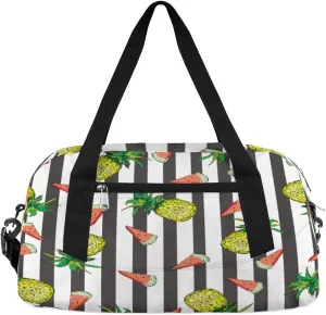 Tropic Fruit Pineapple Kids Duffle Bag for Boys Girls Overnight Travel Bag Kids Duffel Bags Ballet Weekender Bag for School Gym Sport Sleepover Carry On Bag