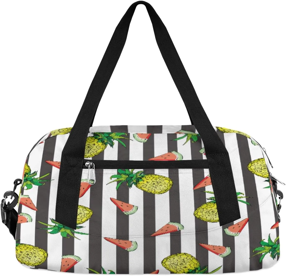 Tropic Fruit Pineapple Kids Duffle Bag for Boys Girls Overnight Travel Bag Kids Duffel Bags Ballet Weekender Bag for School Gym Sport Sleepover Carry On Bag