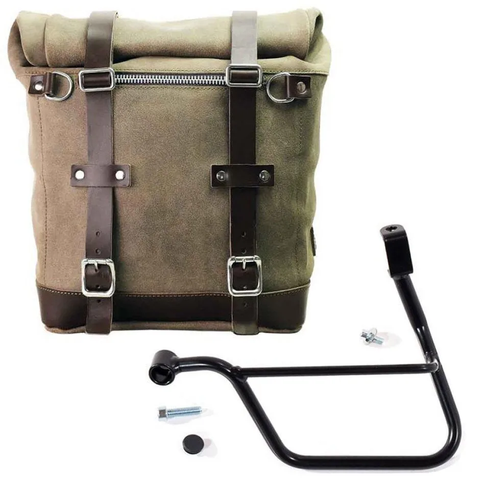 UNIT GARAGE WAXED SUEDE PANNIER (22-30L)   LT SUBFRAME FOR TRIUMPH BONNEVILLE T100/T120