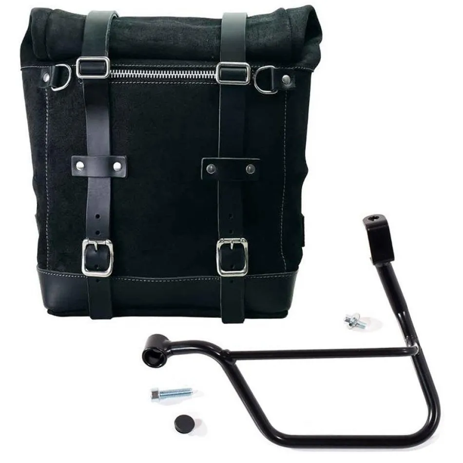 UNIT GARAGE WAXED SUEDE PANNIER (22-30L)   LT SUBFRAME FOR TRIUMPH BONNEVILLE T100/T120