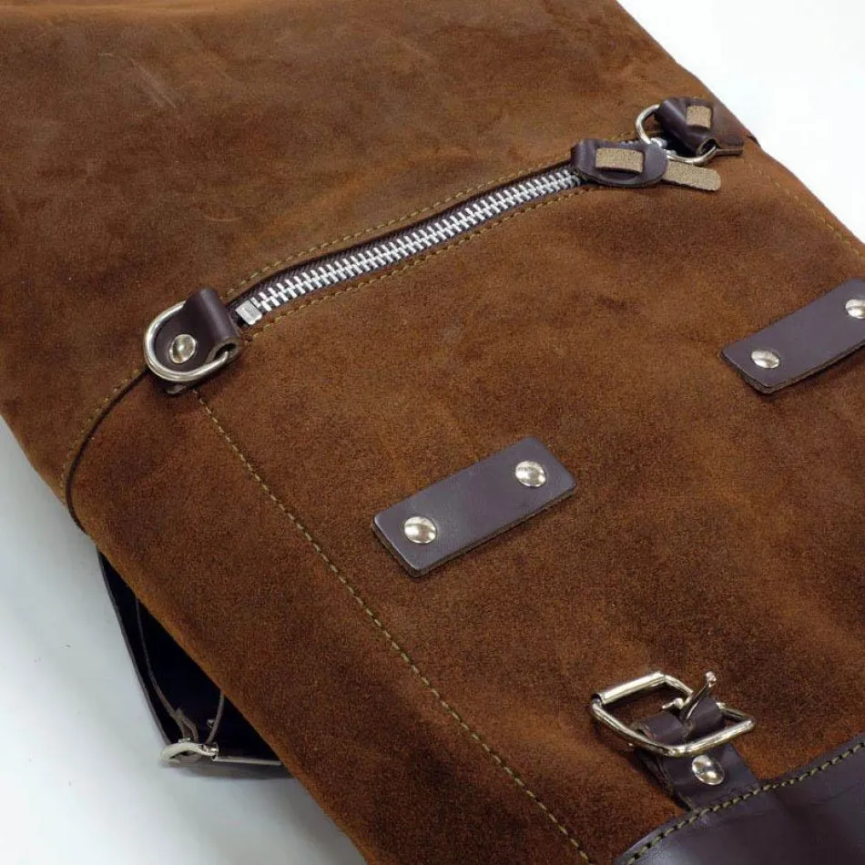UNIT GARAGE WAXED SUEDE PANNIER (22-30L)   LT SUBFRAME FOR TRIUMPH BONNEVILLE T100/T120