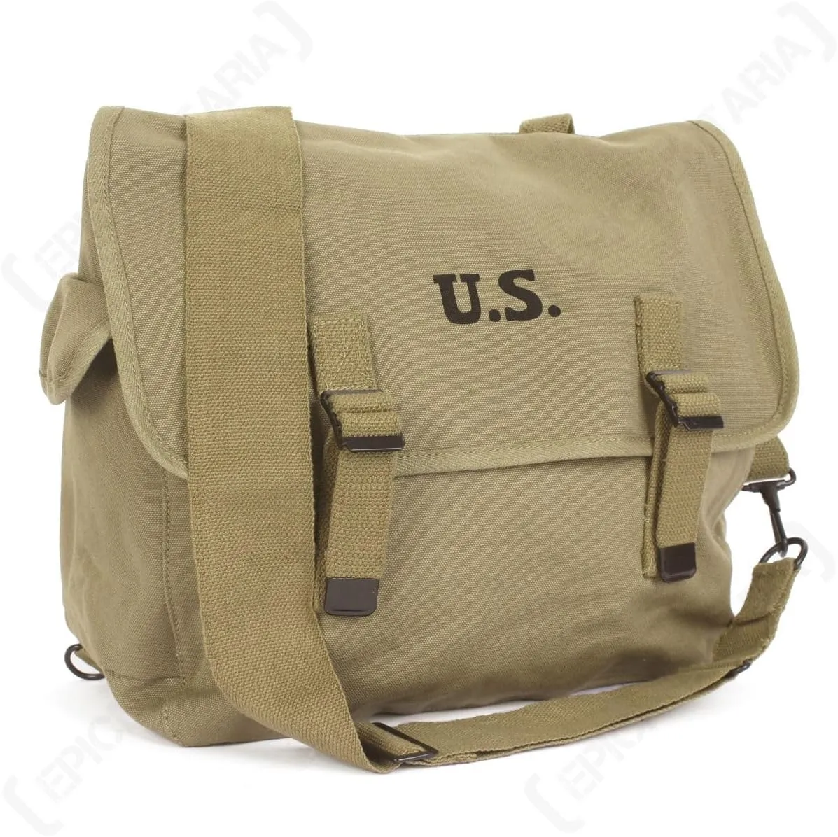 U.S. WW2 M1936 Musette Bag w/Shoulder Strap,WWII Shoulder Messenger Bag, Vintage Tactical Bags Military Crossbody Haversack