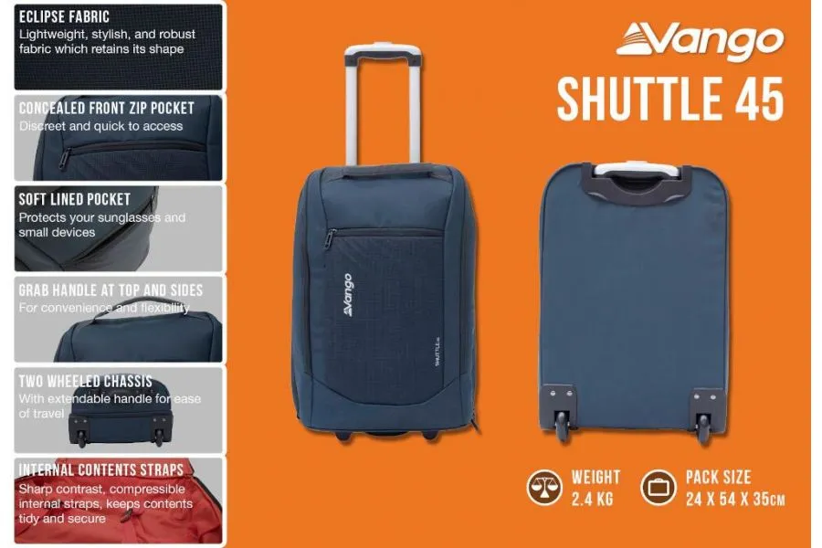 Vango Shuttle 45L Roller Travel Bag
