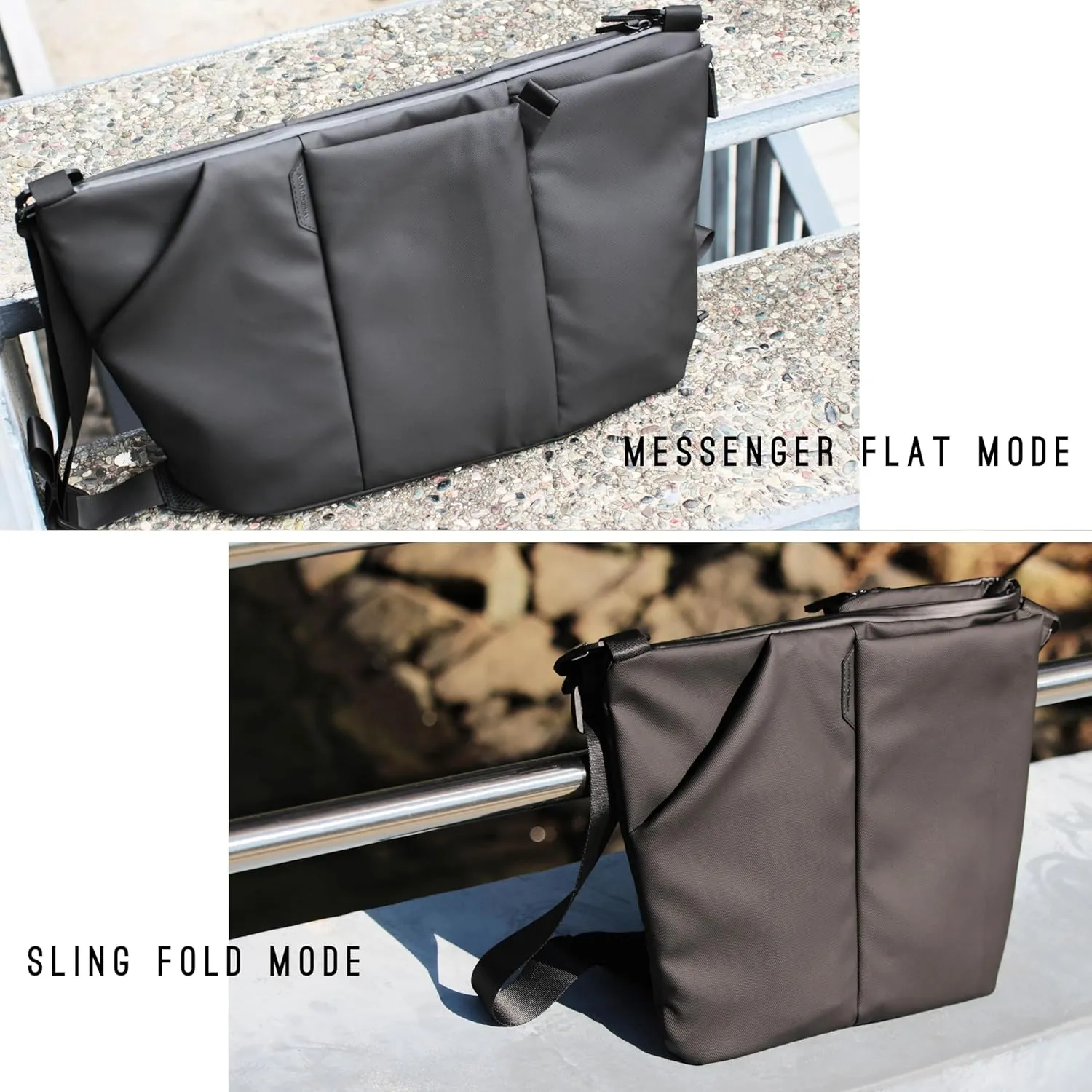 Vesty3.0 anti-theft 16 inch laptop messenger bag that transform into iPad size crossbody sling bag daypack