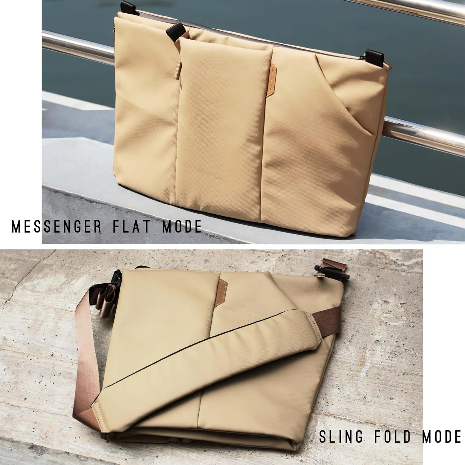 Vesty3.0 anti-theft 16 inch laptop messenger bag that transform into iPad size crossbody sling bag daypack
