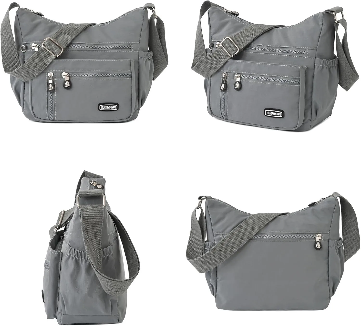 Waterproof Nylon Crossbody Bag for Women Mulit-Pockets Shoulder Bag Outdoor Travel Purses and Handbag