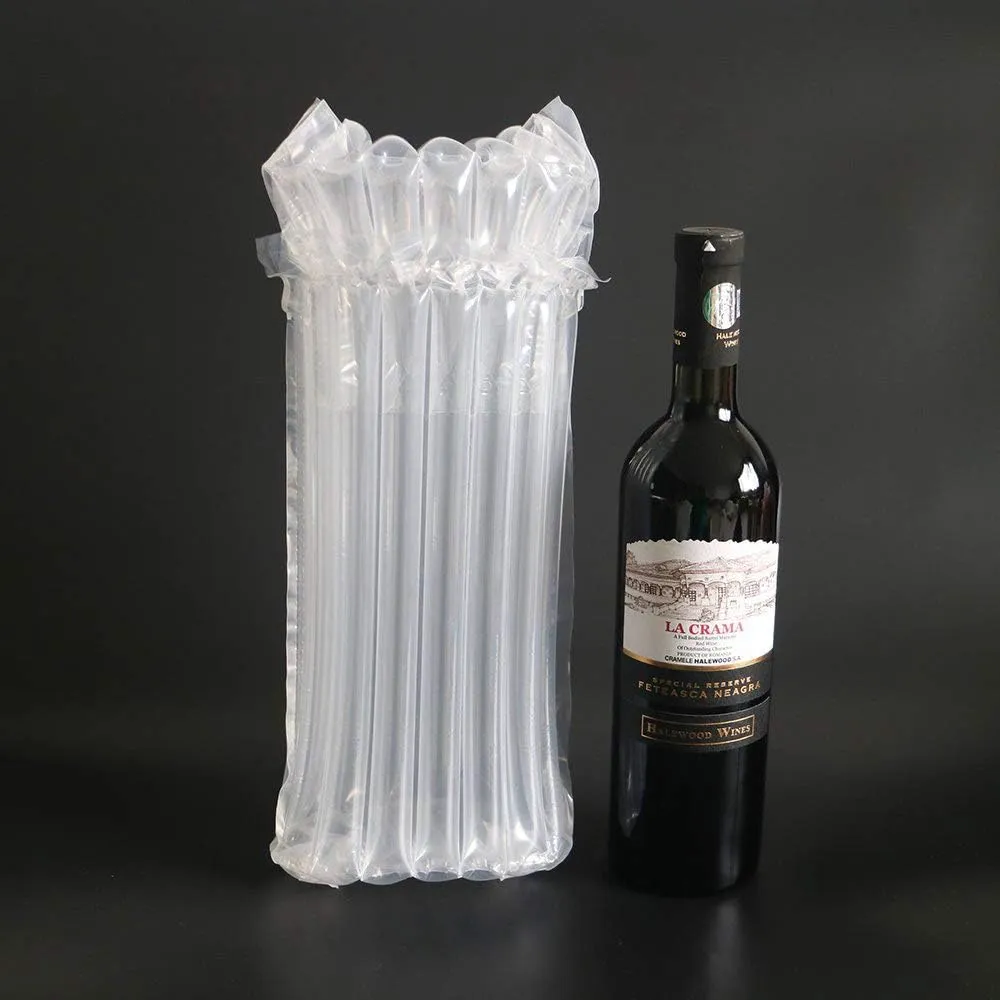 Wine Bottle Protector 12 Packs Bags With Free Pump Reusable Sleeve Travel Inflatable Air Column Cushion Bagfor Packing and Safe Transportation of Glass Bottles in Airplane Cushioning