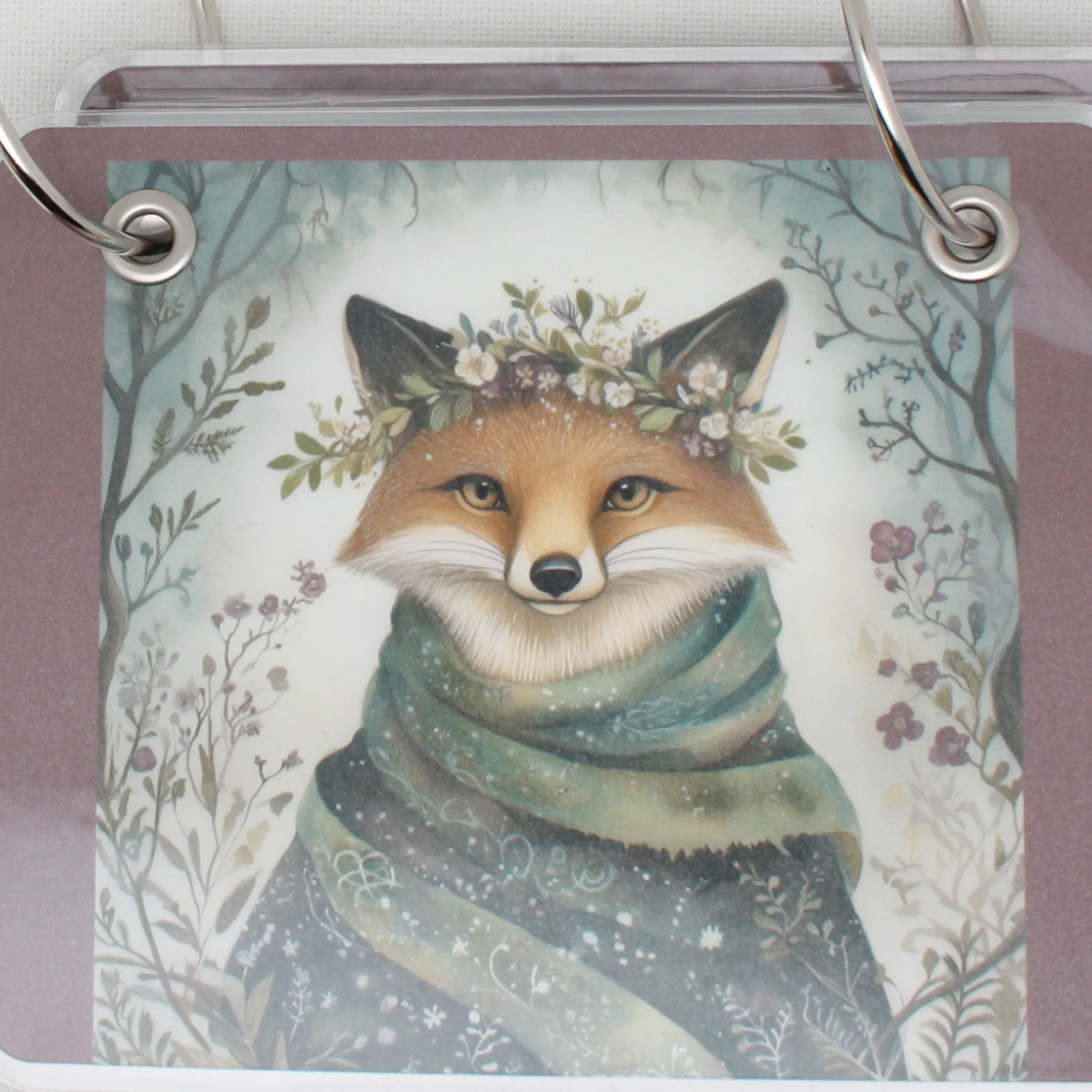 Winter Animals Fox  Floss Bag Book