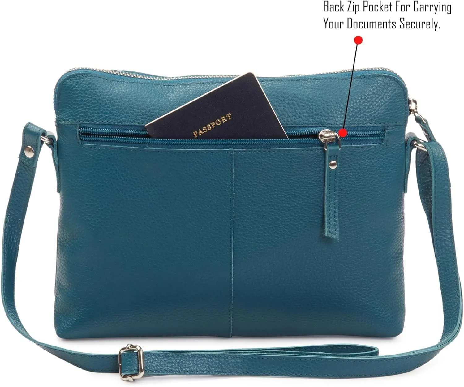 Wise Owl Accessories Small Soft Pebbled Real Leather Crossbody Handbags Purses Sling Crossover Shoulder Bag