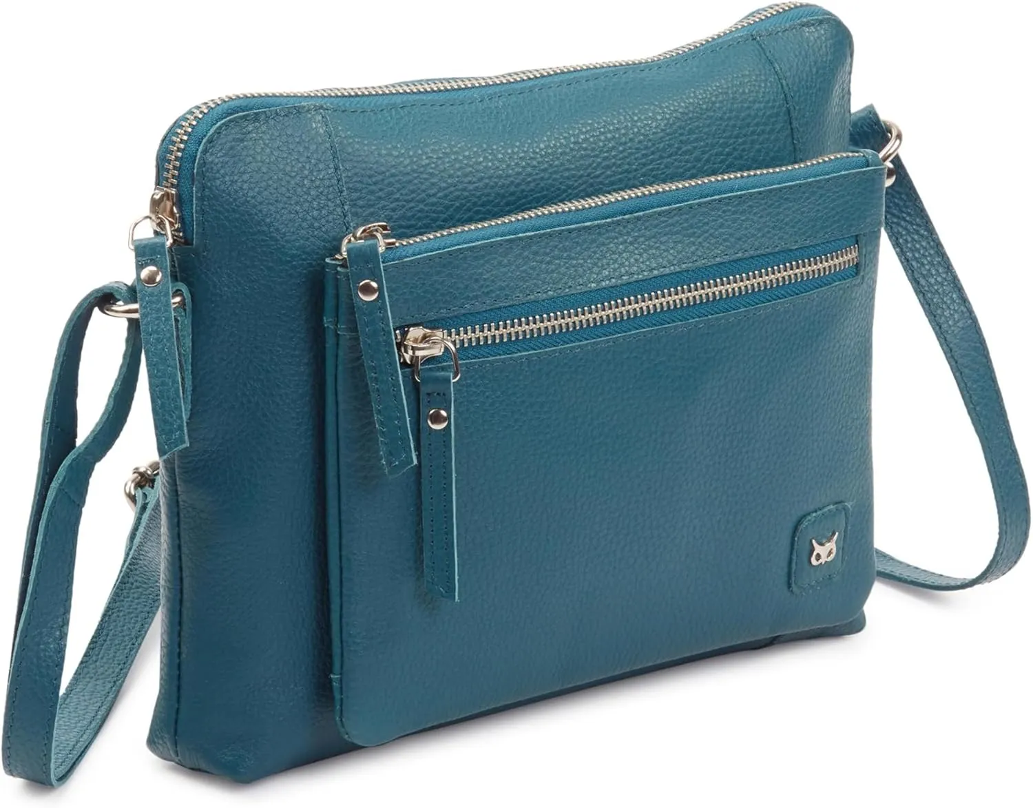 Wise Owl Accessories Small Soft Pebbled Real Leather Crossbody Handbags Purses Sling Crossover Shoulder Bag