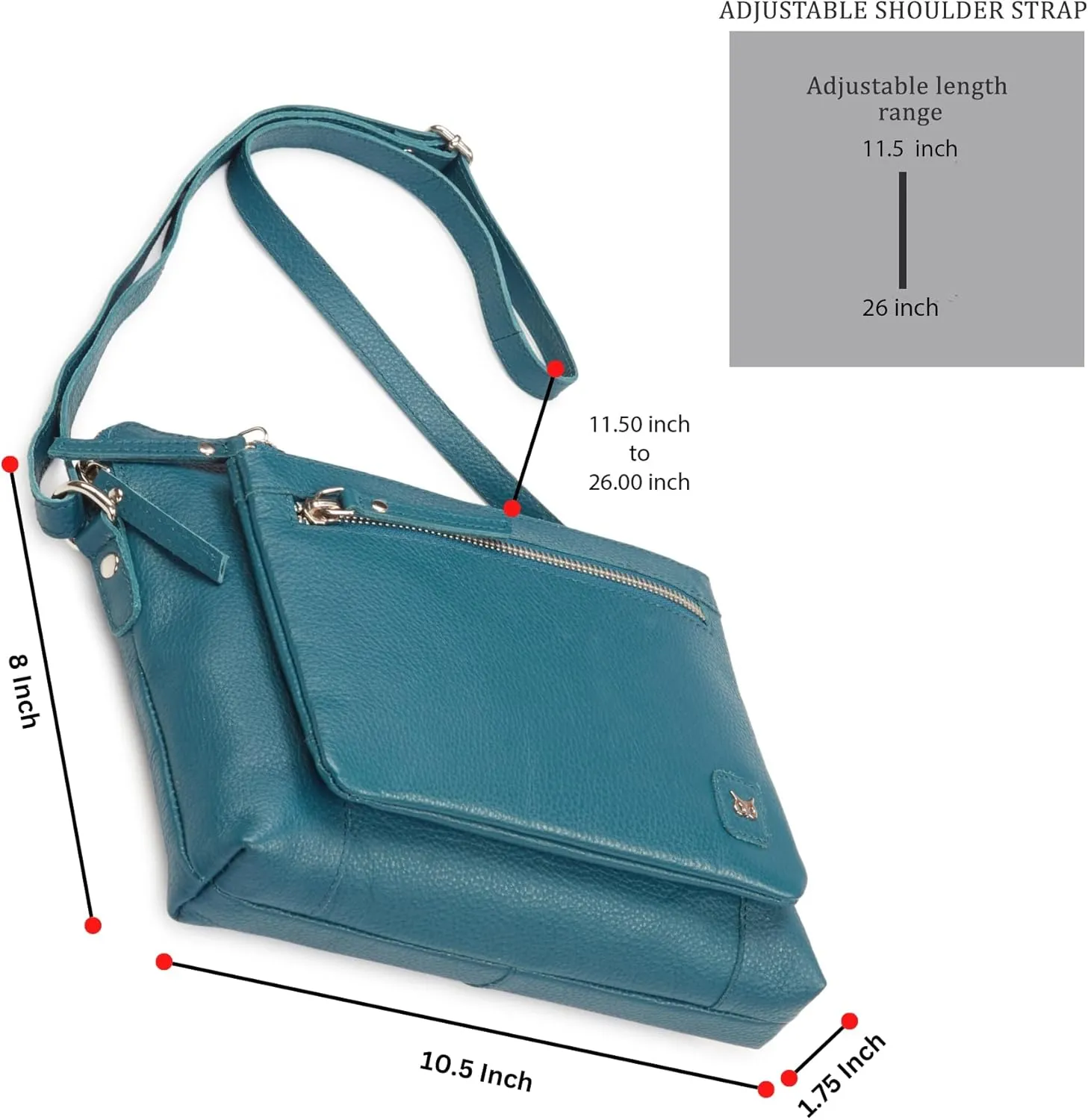 Wise Owl Accessories Small Soft Pebbled Real Leather Crossbody Handbags Purses Sling Crossover Shoulder Bag