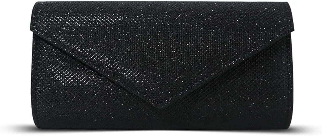 Women Clutch Purses Sparkling Envelope Evening Bag with Detachable Chain for Women Prom