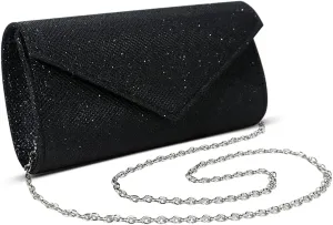 Women Clutch Purses Sparkling Envelope Evening Bag with Detachable Chain for Women Prom