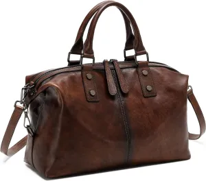 Women Genuine Leather Handbags vintage purses Top Handle Satchel and tote Crossbody Shoulder bags