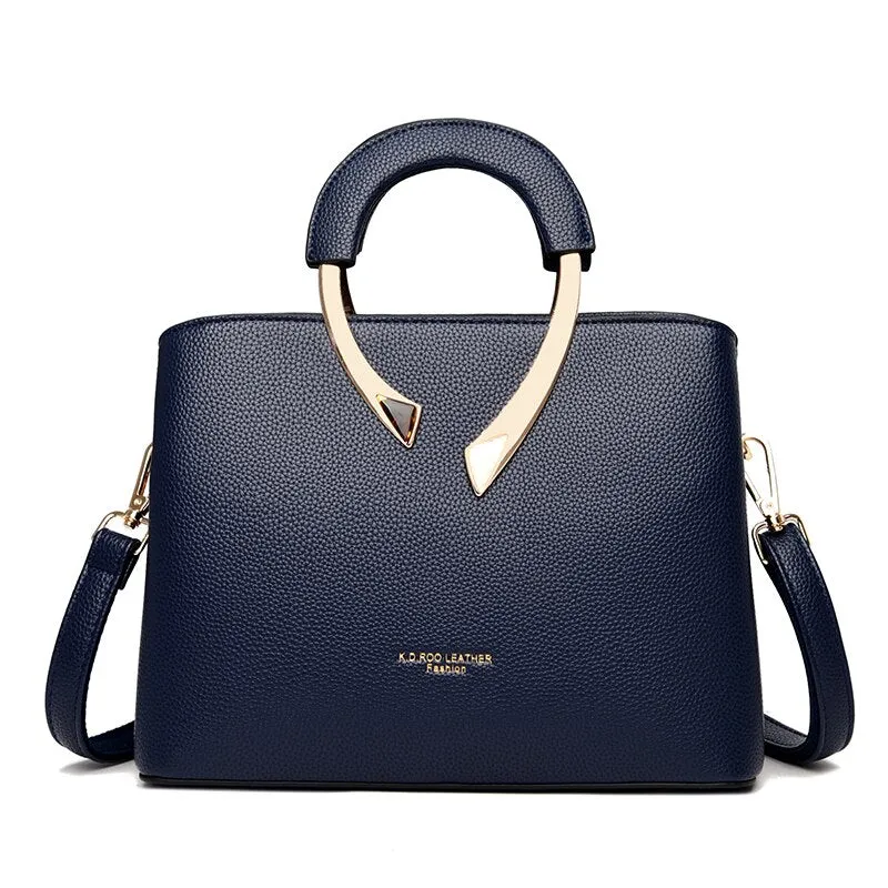 Women High Quality Leather Handbag Casual Crossbody Shoulder